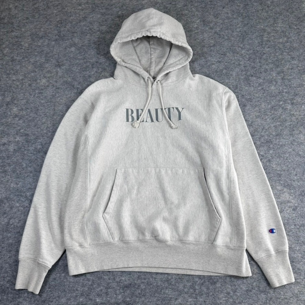 Champion Reverse Weave‎ Hoodie Gray Netflix Beauty Mens Large